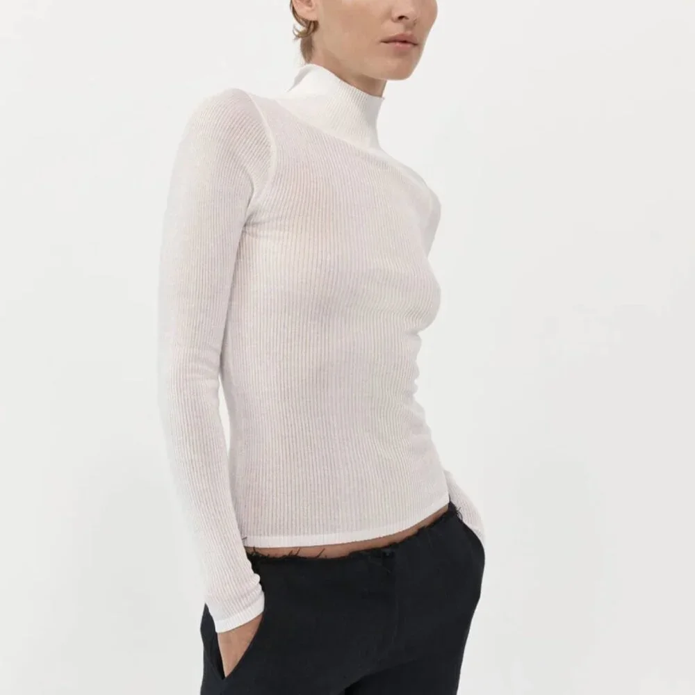 St. Agni Second Skin Tencel Knit Top - Picture 2 of 8
